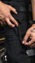 Ride Rich Unit 16 Armoured Denim Cargo Motorcycle Joggers - Black